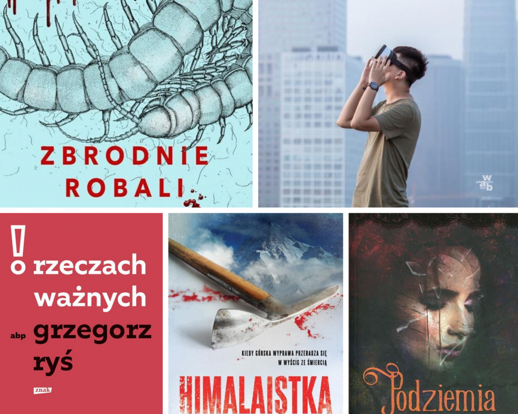 Kolaż okładek książek