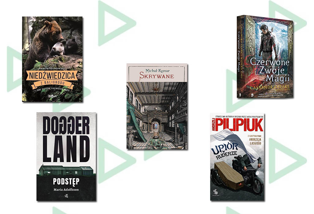 Kolaż z okładkami książek