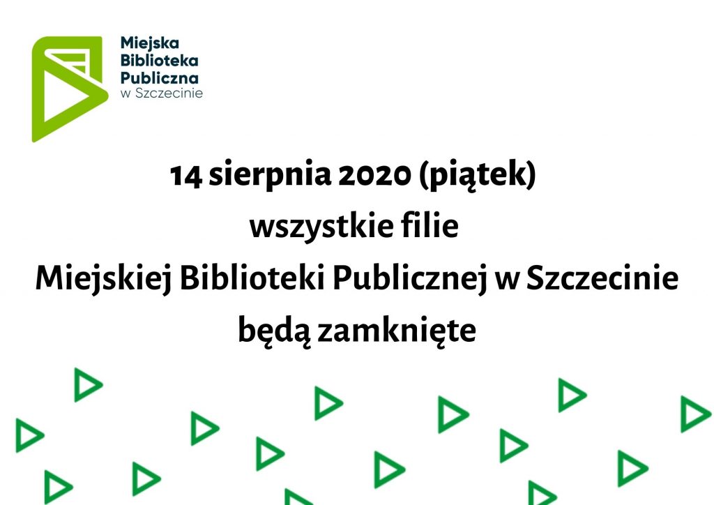 informacja o zamknięciu biblioteki