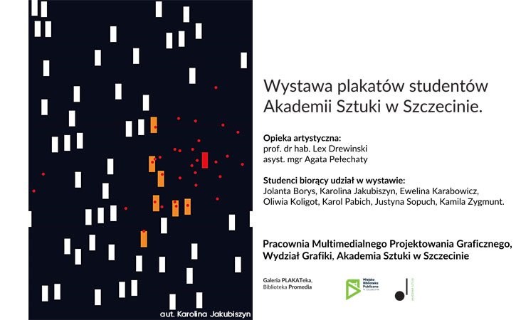 slider wystawy plakat z wirusem