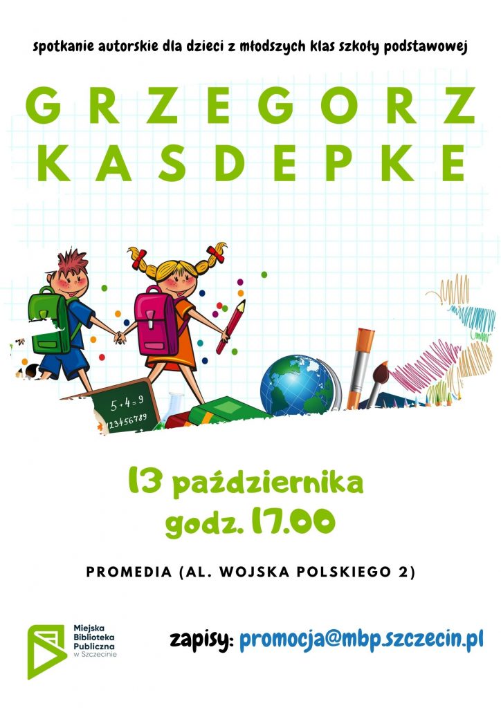 plakat promujący spotkanie z Grzegorzem Kasdepke