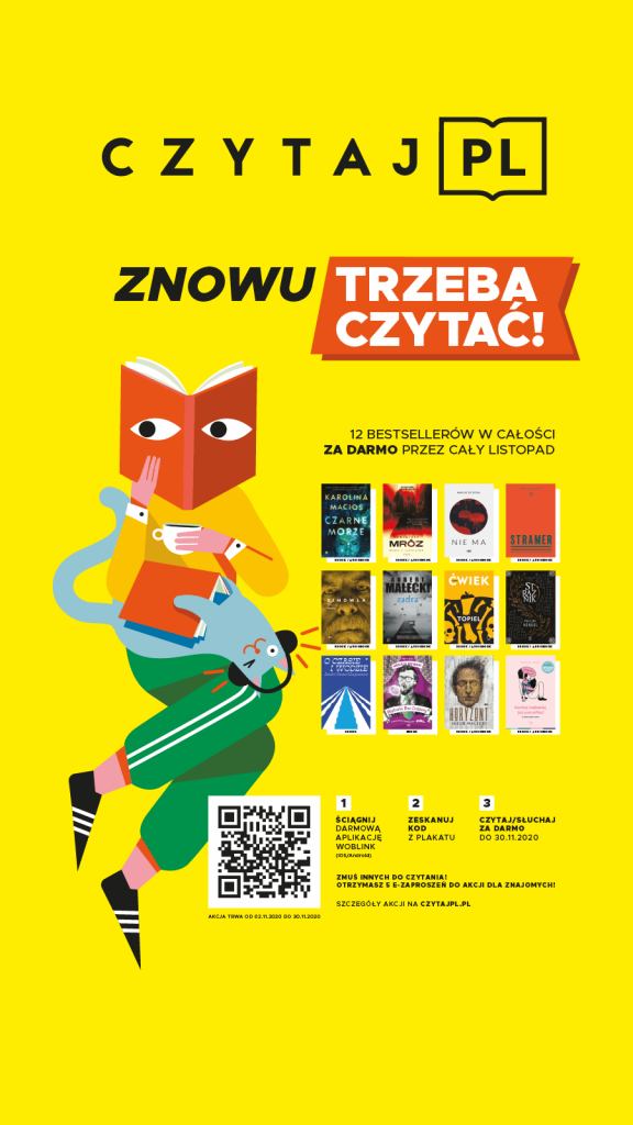 Plakat informujący o akcji Czytaj PL
