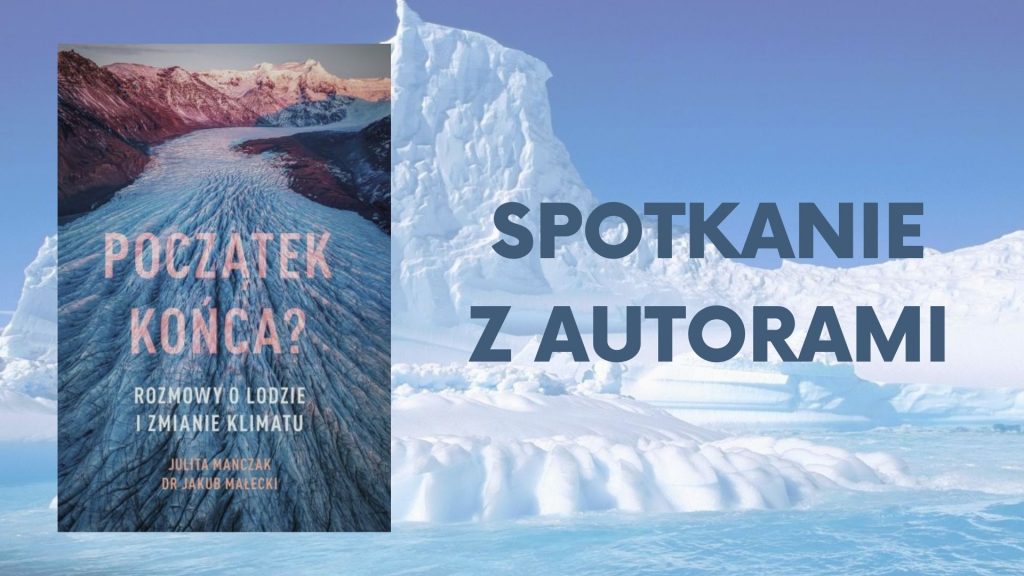 okładka książki na tle lodowca