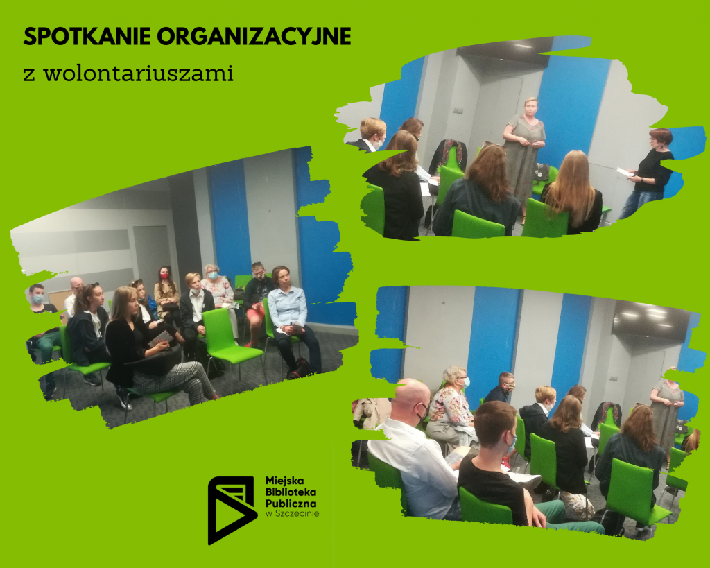 kolaż zdjęć z podpisem "Spotkanie z wolontariuszami"