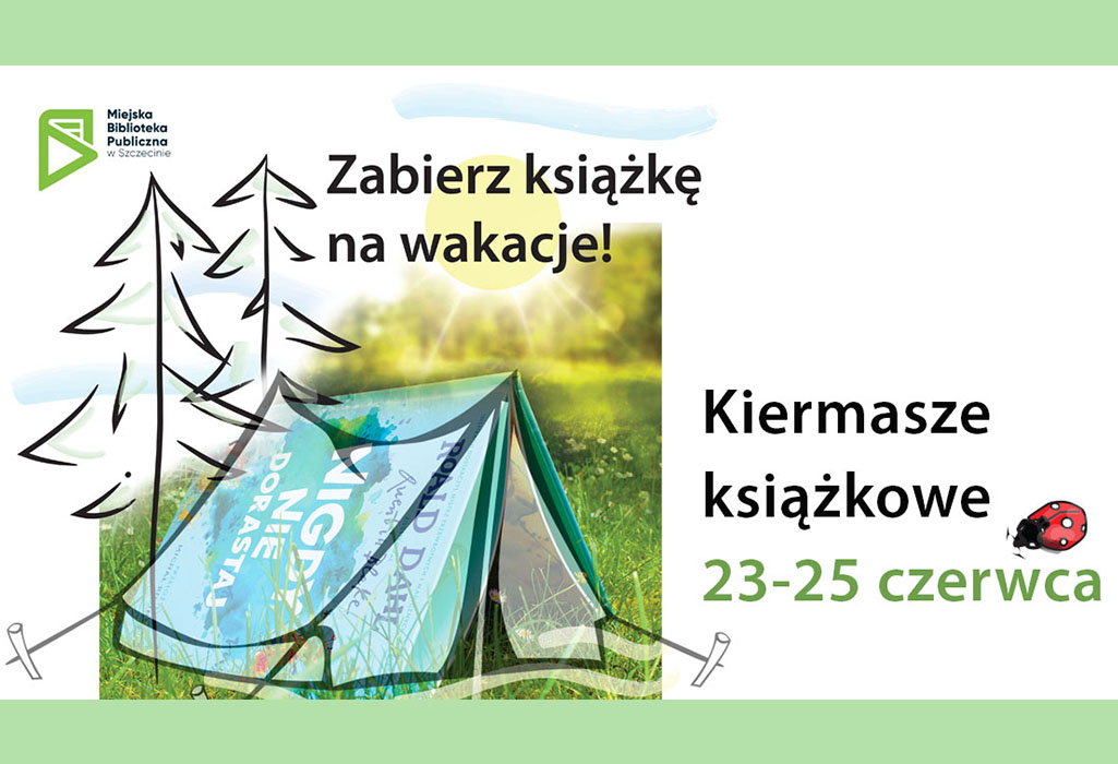 grafika z namiotem i książką