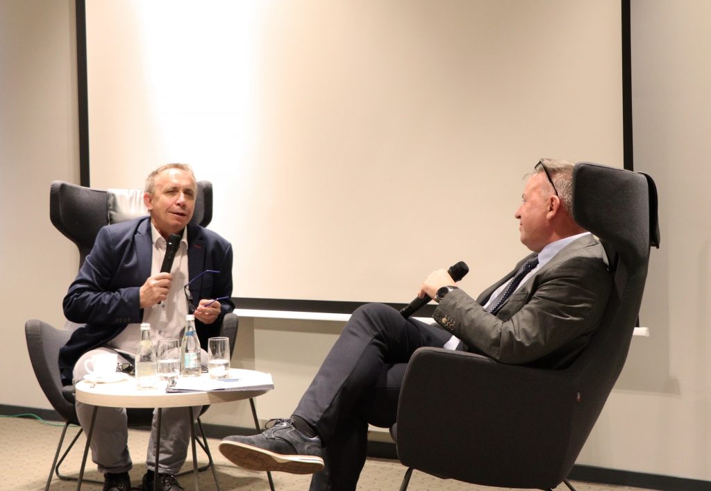 grafika ze spotkania z okazji roku Różewicza