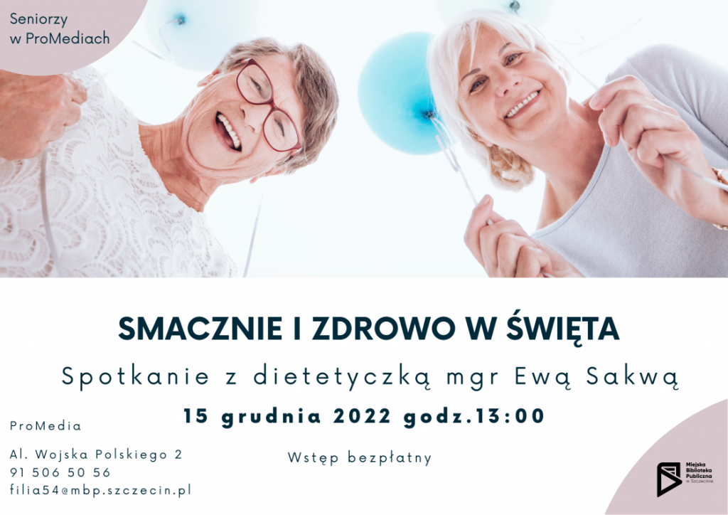 Plakat spotkania "Smacznie i zdrowo w święta"