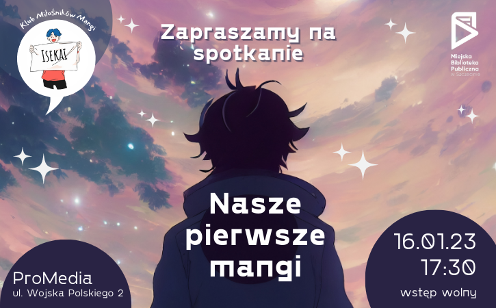 Plakat spotkania o pierwszych mangach