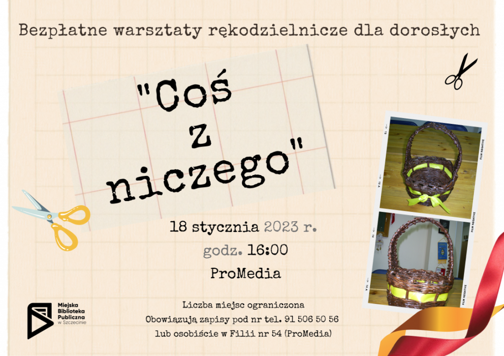 Plakat warsztatów rękodzielniczych